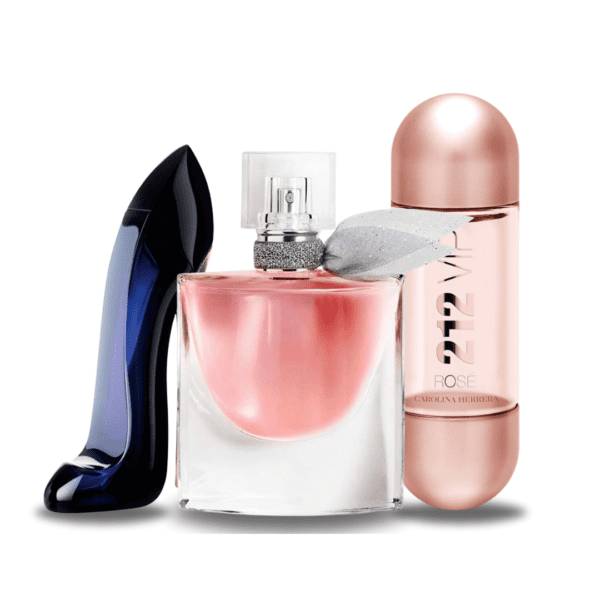 Perfume Gift Bundle – Set of 3 – Good Girl, La Vie Est Belle og 212 VIP Rosé