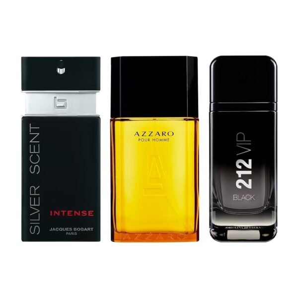 Perfume Gift Bundle – Set of 3 – Silver Scent, Azzarro og 212 Black